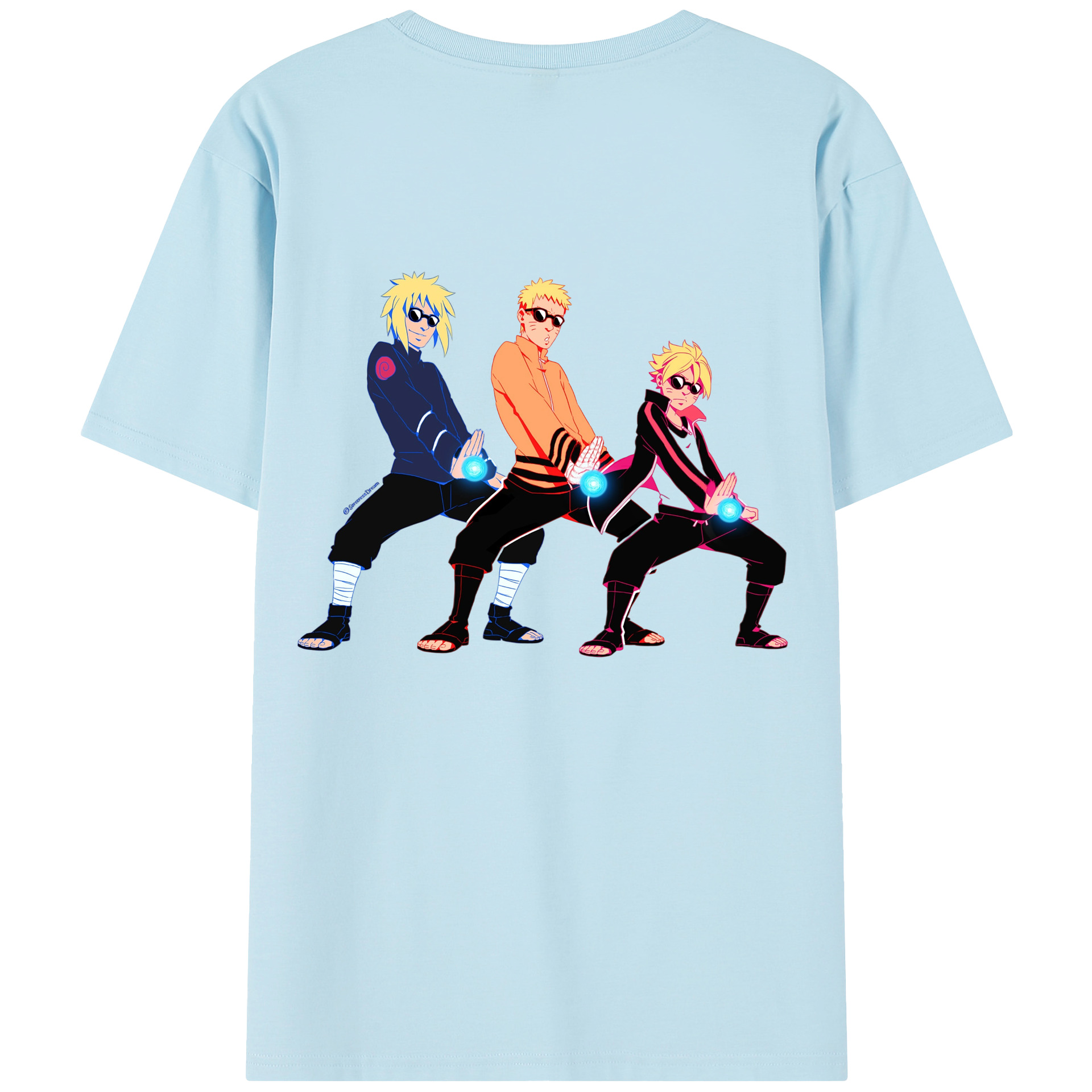 （画像用） NARUTO -ナルト- うずまき ナルト Uzumaki Naruto 綿100％半袖Tシャツ（背面プリント）